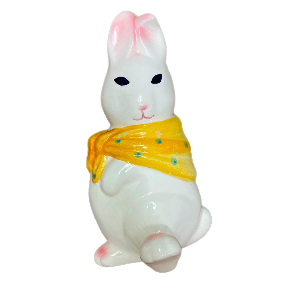 Bunny Rabbit with scarf wall hanging hook Easter spring decor